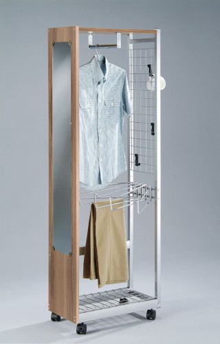 Multifunctional Clothes Wardrobe Trolley Cart with Mirror - SA003 | 