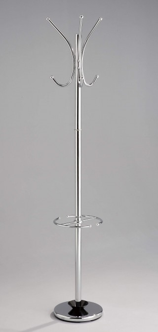 Clothes Coat Hanger Rack Stand with 6 Hanging Function & Umbrella Rack - SA026-chrome | 