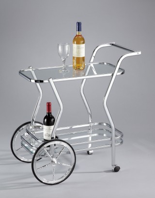 Glass Wine Trolley Cart