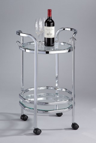 Glass Wine Trolley Cart