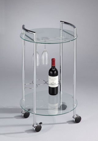 Glass Wine Trolley Cart