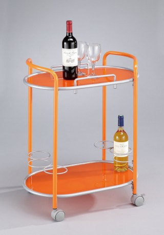 Glass Wine Trolley Cart - SA058B | 