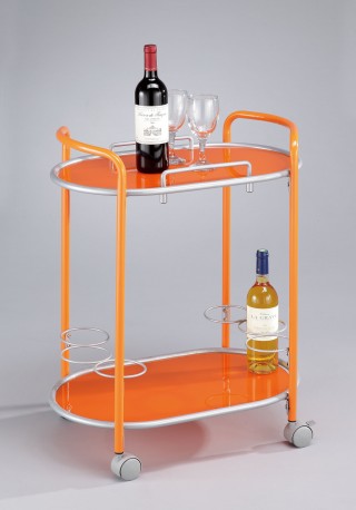 Glass Wine Trolley Cart