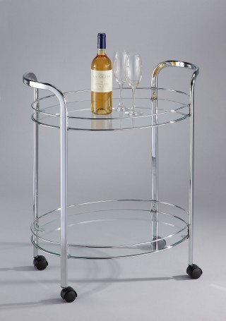 Glass Wine Trolley Cart