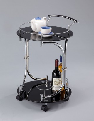 Glass Wine Trolley Cart - STR009 | ,two tier glass