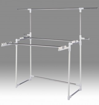 Metal bar Folding Clothes Stand - SA119 | , equipped with  many hanger bars