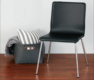 Metal Tube Legs Fabric Bentwood Dining Chair - SC017 | , PVC leather seat and back