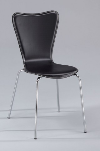 Metal Tube Legs Synthetic Leather Bentwood Triangular Dining Chair - SC023A | 