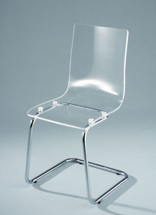 Wrought Metal Legs Frame Acrylic Dining Chair - SC038 | 