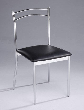 Metal Tube Legs Dining Chair w/ Seat Cushion