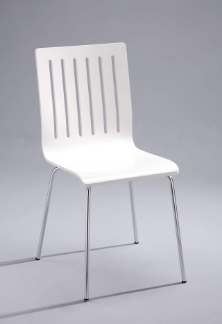 Metal Legs Frame 6 Vertical Lines Bentwood Dining Chair