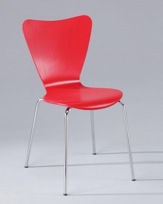 Metal Legs Frame Bentwood Triangular Dining Chair