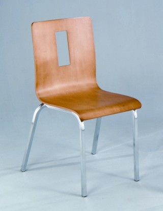 Square Metal Legs Frame Bentwood Dining Chair