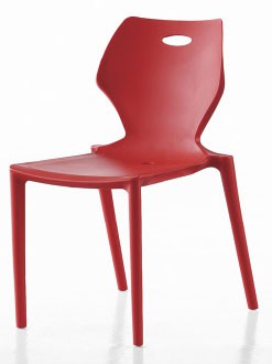 Plastic Stacking  Chair - SC069 | , in red color