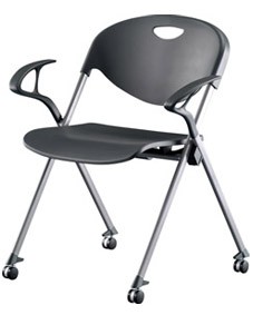 Plastic Foldable Stacking Chair - SC076 | with Armrest