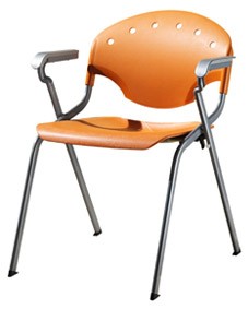 Plastic Foldable Stacking Chair - SC077 | with Armrest