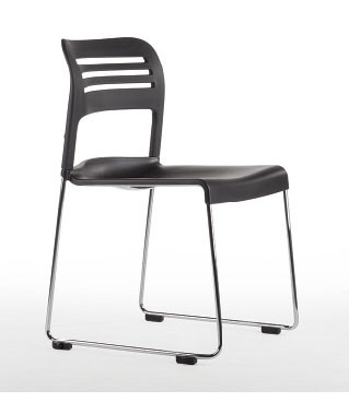 Metal Legs Plastic Stacking Chair - SC078 | , in Black, Grey & White colors