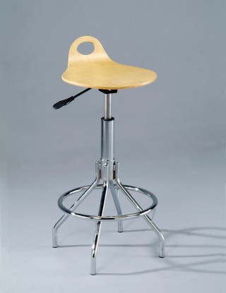 High Adjustable Bentwood Bar Stool Chair