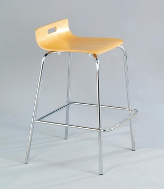 Metal Leg Frame Bentwood Bar Stool Chair