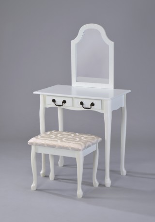 Solid Wood Dressing Table & Stool with Mirror - SM009 | 