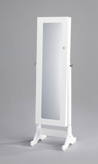 Jewelry Armoire Organizer Mirror Stand - SM018 | ,white color