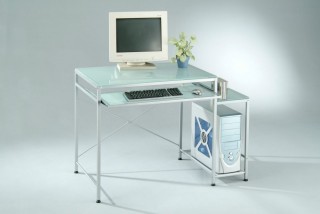 Frosted Glass Computer Desk - SP002 | 