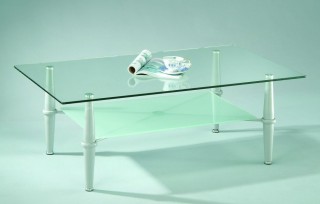 Stylish Rectangular Glass Coffee Table Trolley