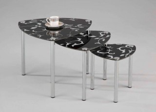 Living Room Furniture Flower Printed Nesting Table