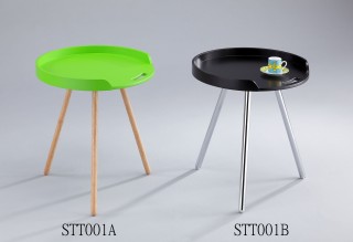 Removable Tray Table - STT001collection | MDF circled by bentwood  & metal-wooden legs