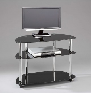 Mobile 3-Tier TV Stand