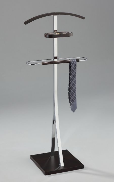 Clothes Valet Stand - SV022 | , chrome metal frame and MDF base .